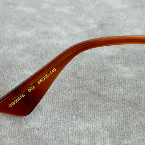 Gucci Gg0061s Round Metal Framed Sunglasses Brown Green Lense - Picture 12 of 12